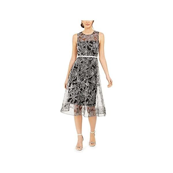 Womens Embroidered Midi Dress